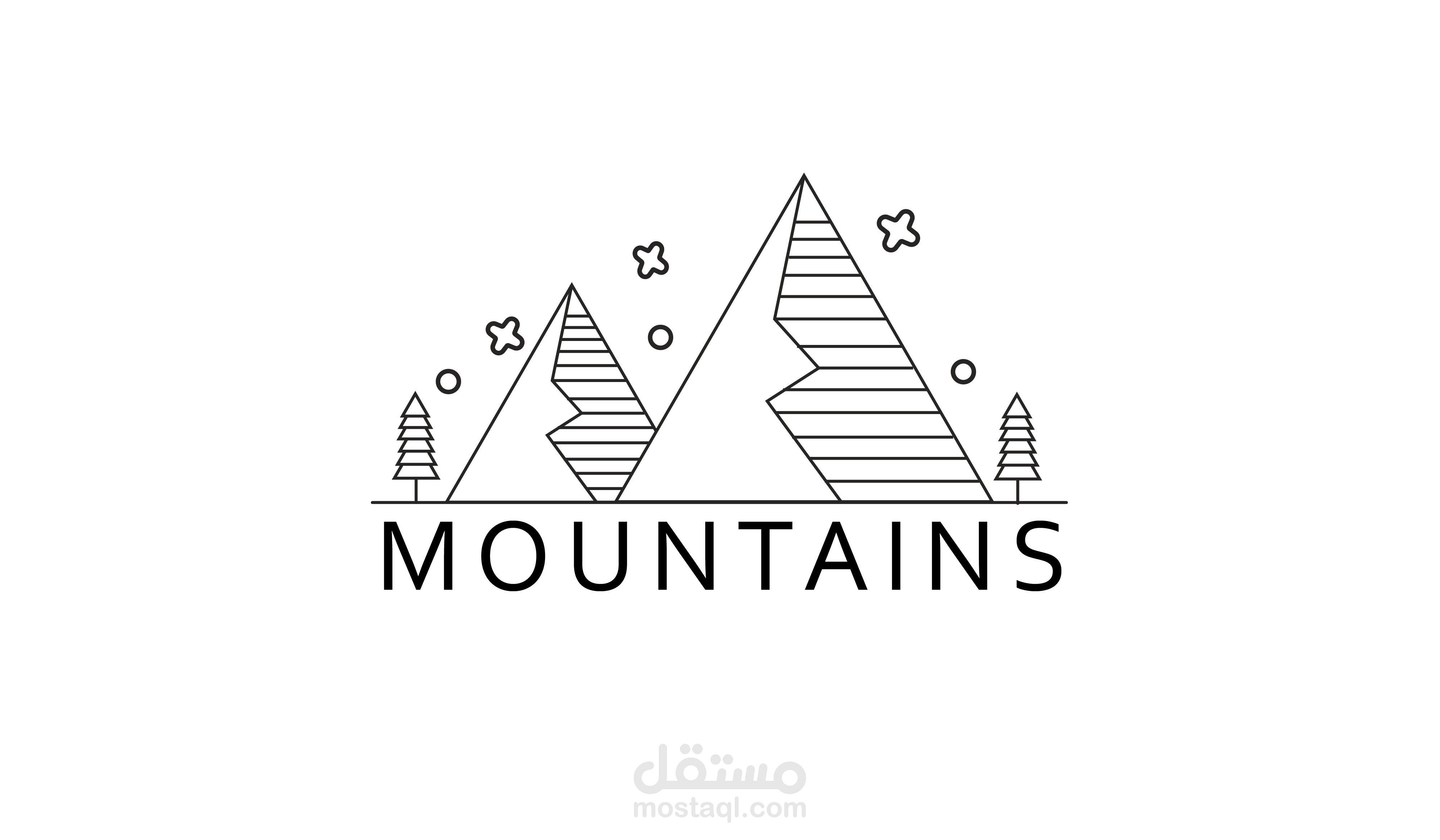 لوجو عبارة عن مثلثات