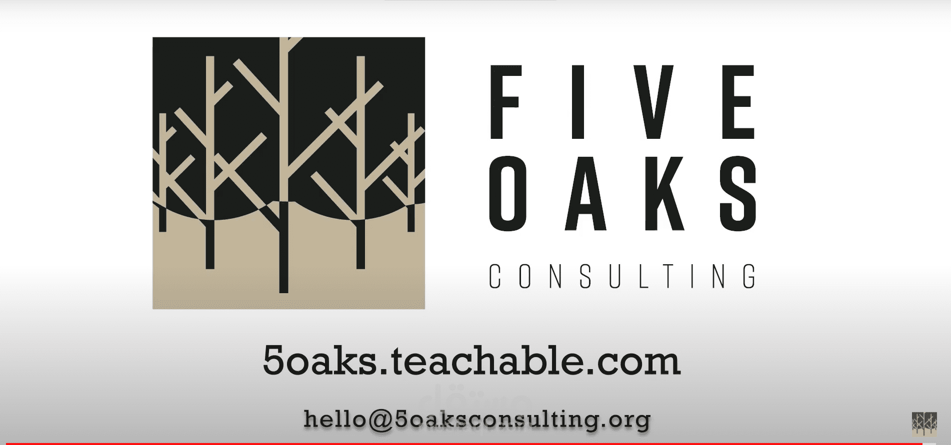 فيديو ترويجي لMaster course لشركة Five oaks consulting الامريكية
