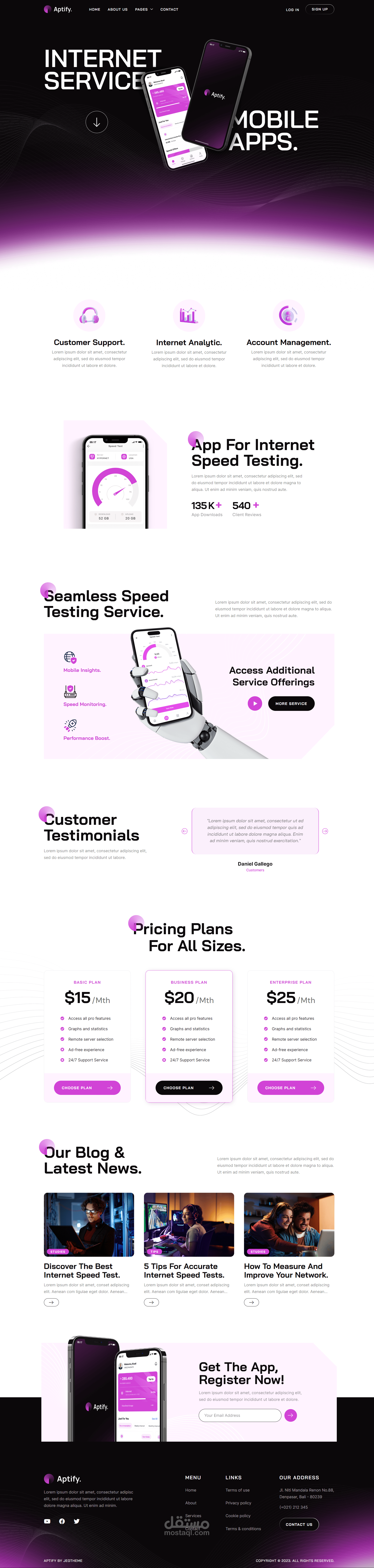 mobile app website