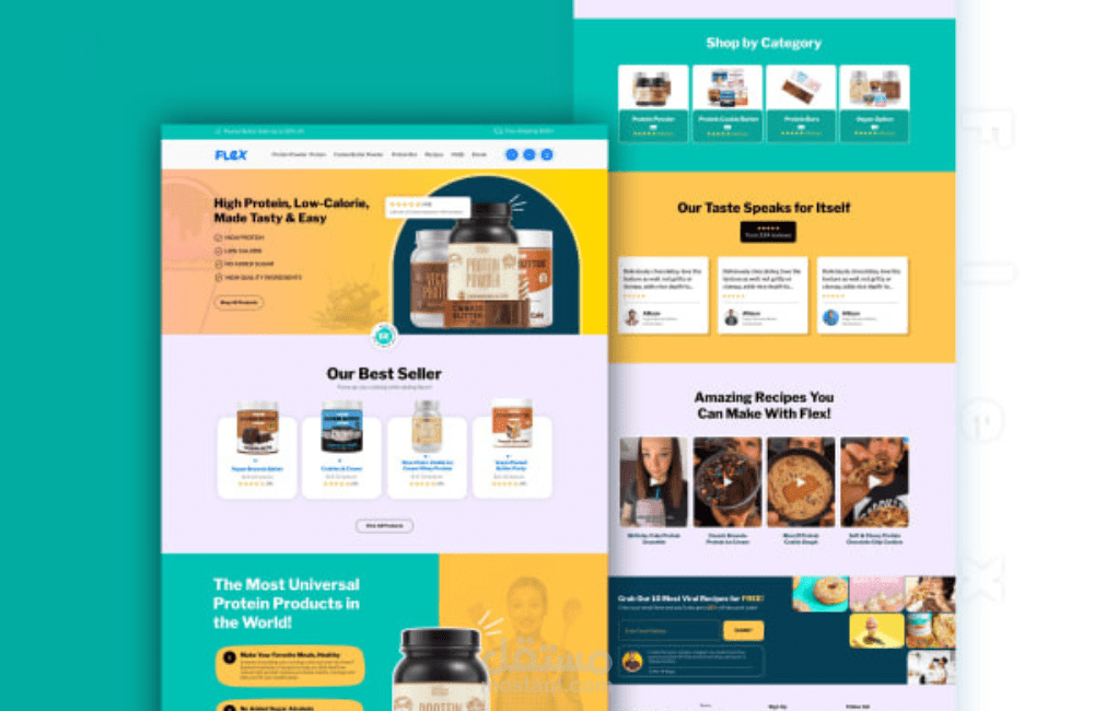 تصميم صفحة هبوط (Landing Page) عصرية لزيادة المبيعات باستخدام AI.
