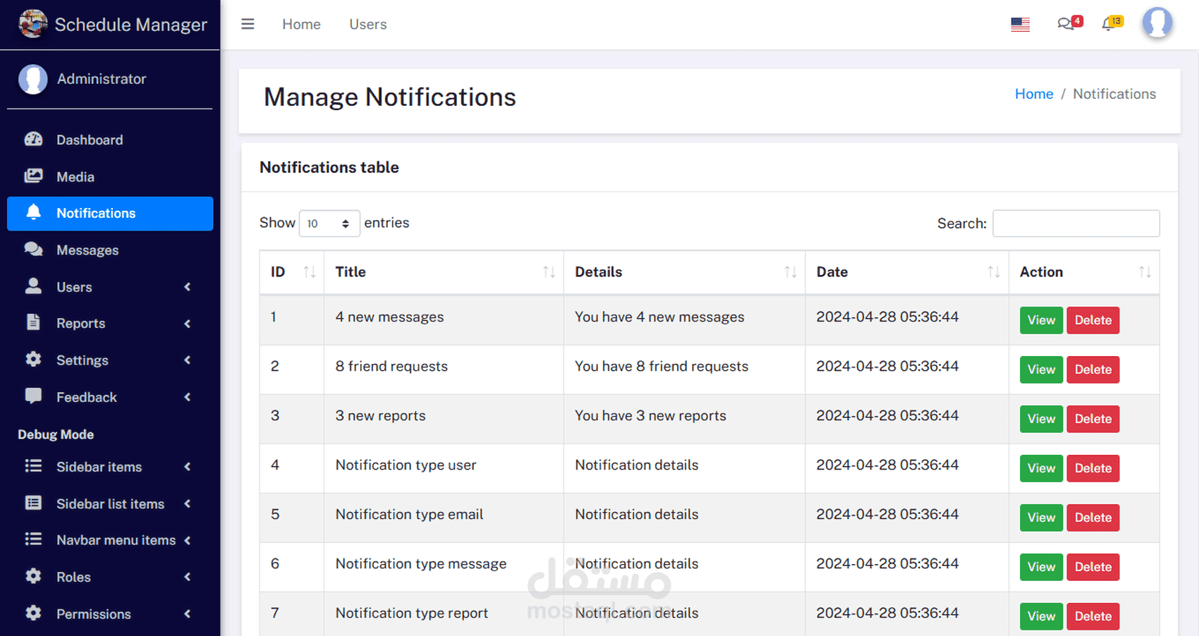 برمجة لوحة تحكم Admin Dashboard متكاملة واحترافية باستخدام Laravel