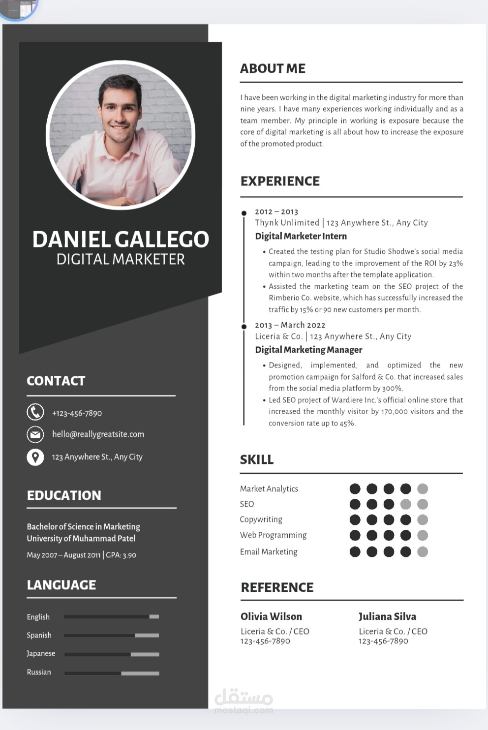 عمل CV احترافي