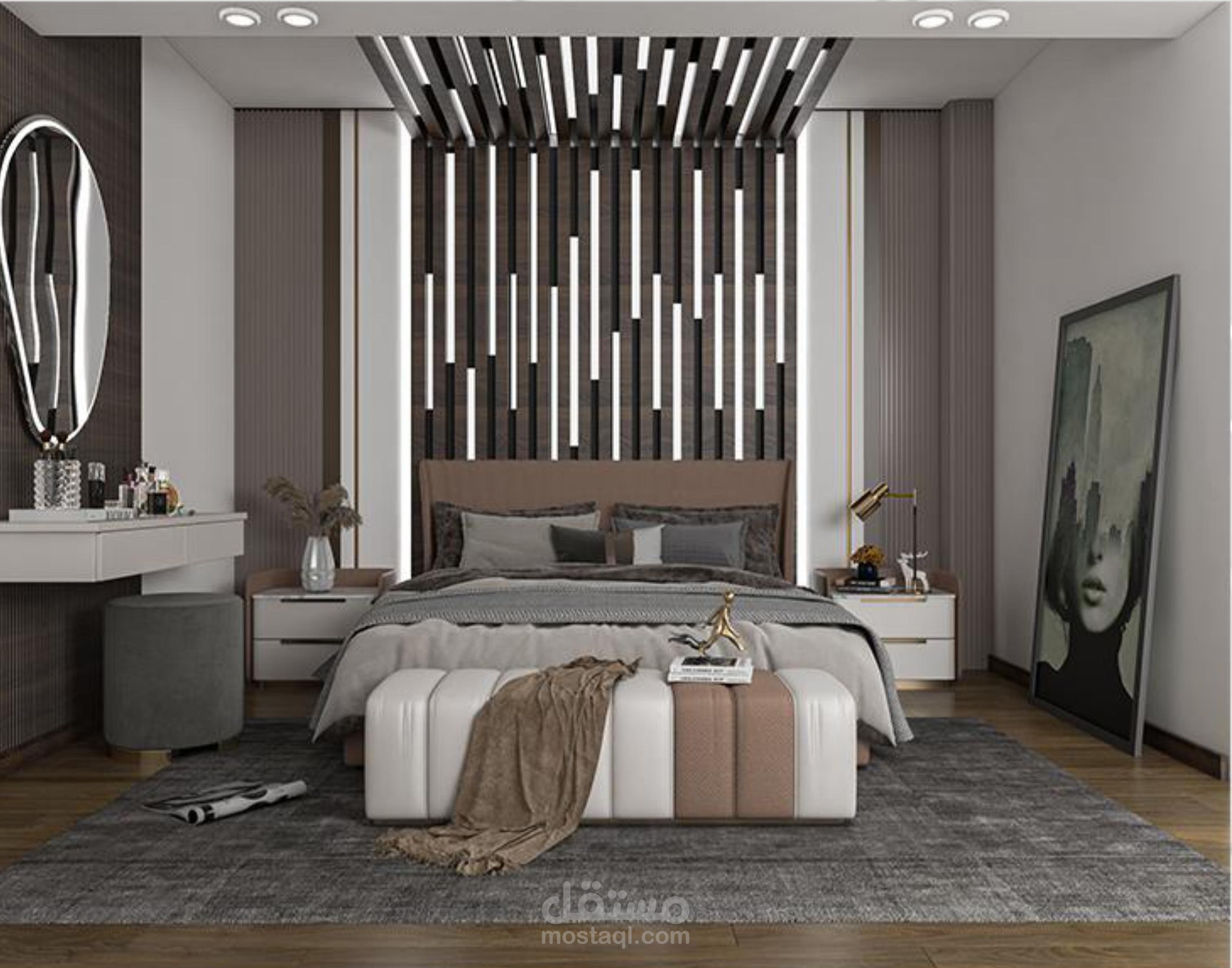 تصميم غرفه نوم رئيسيه 2 (لقطه رئيسيه)