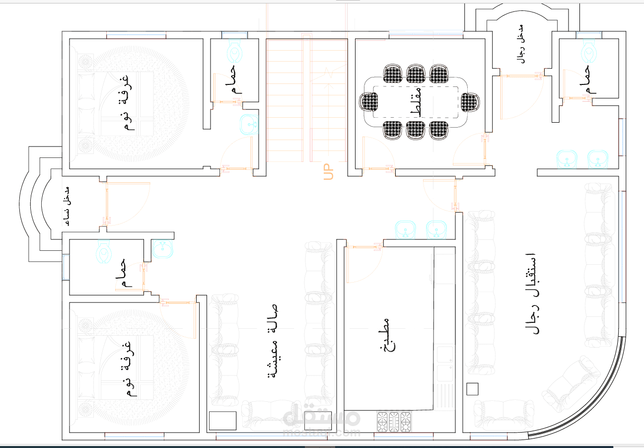 تصميم معماري لاستراحة خاصة بجازان