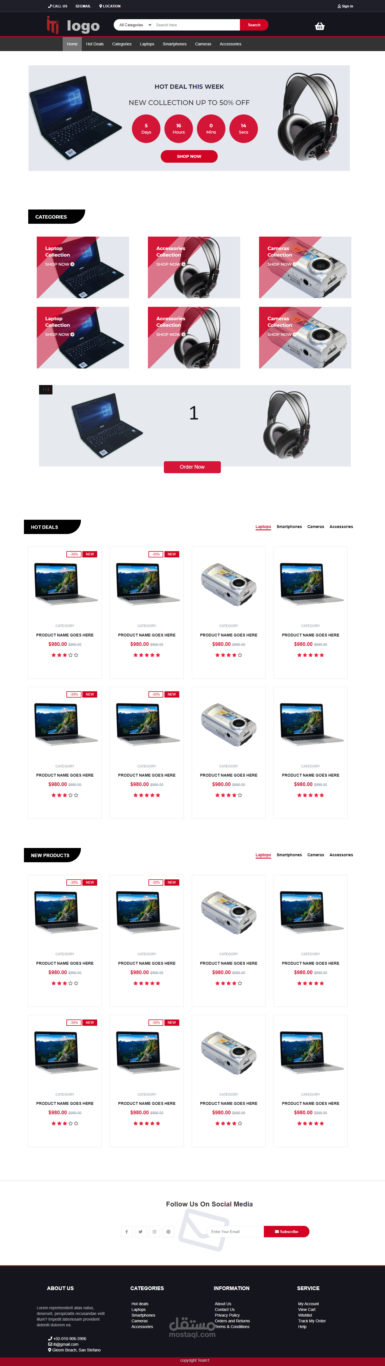 Static E-commerce using HTML5,CSS3 and JavaScript.