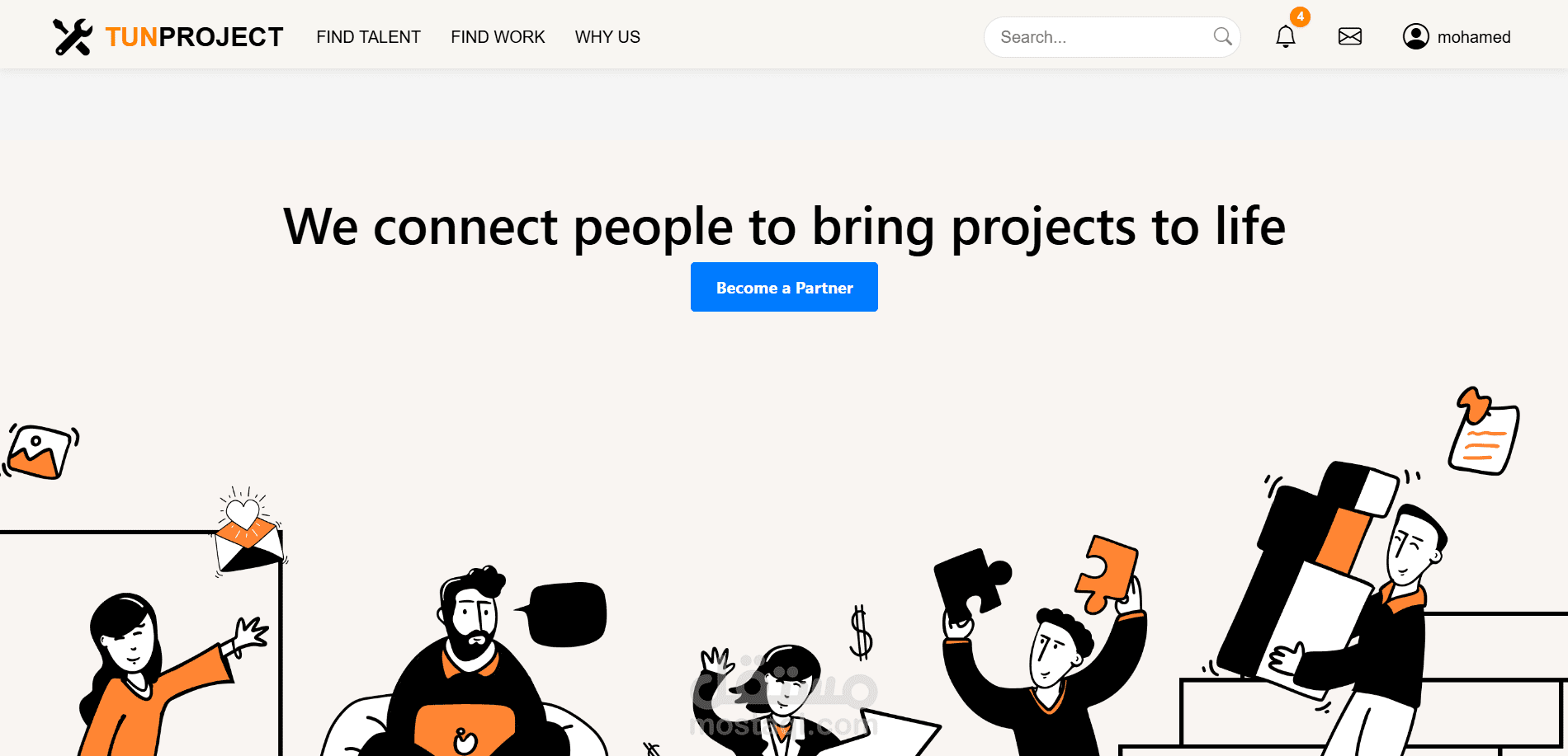 TunProject – منصة إدارة المشاريع والخدمات التونسية