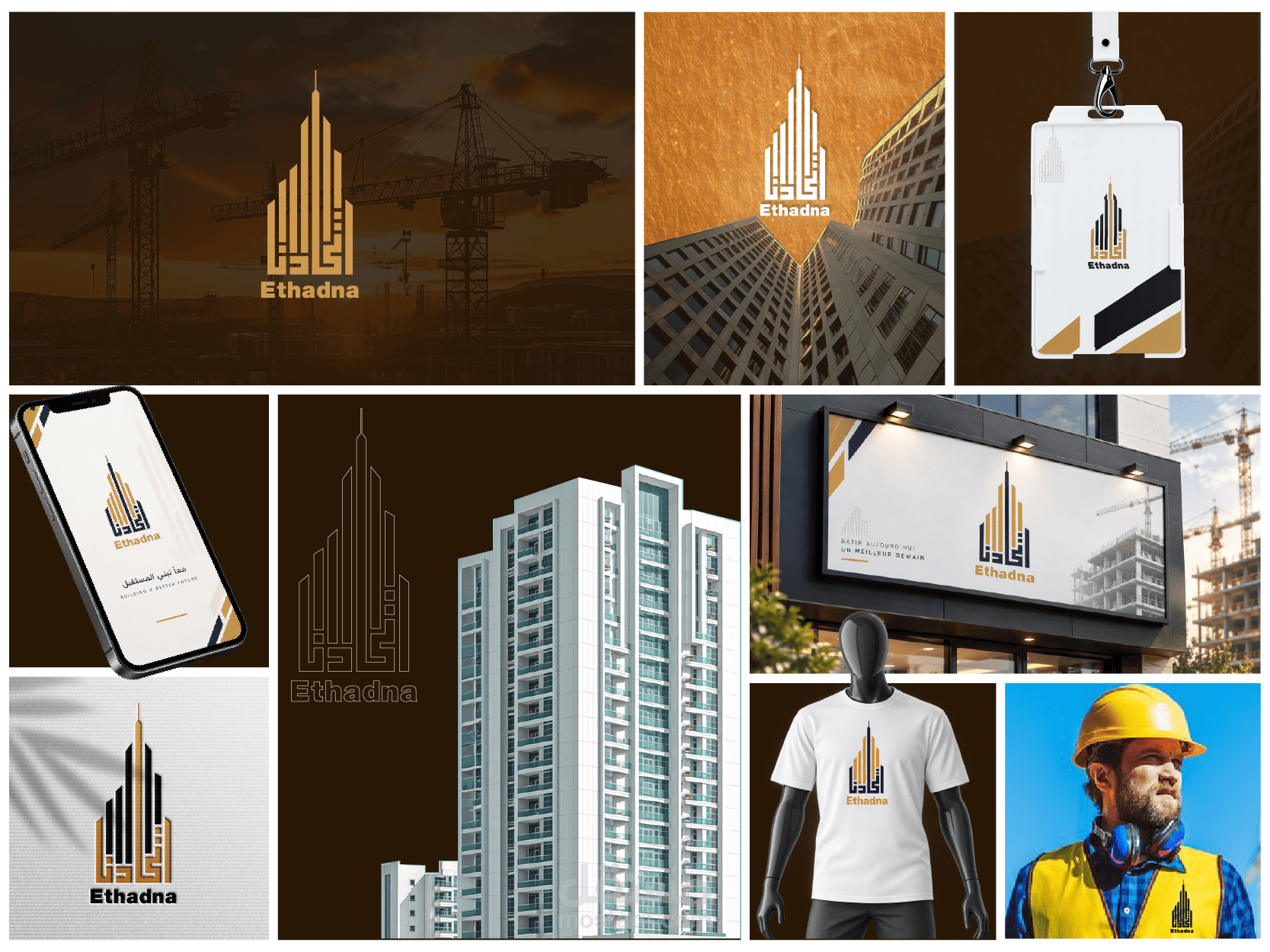 تصميم شعار وهوية بصرية لشركة في مجال العقارات