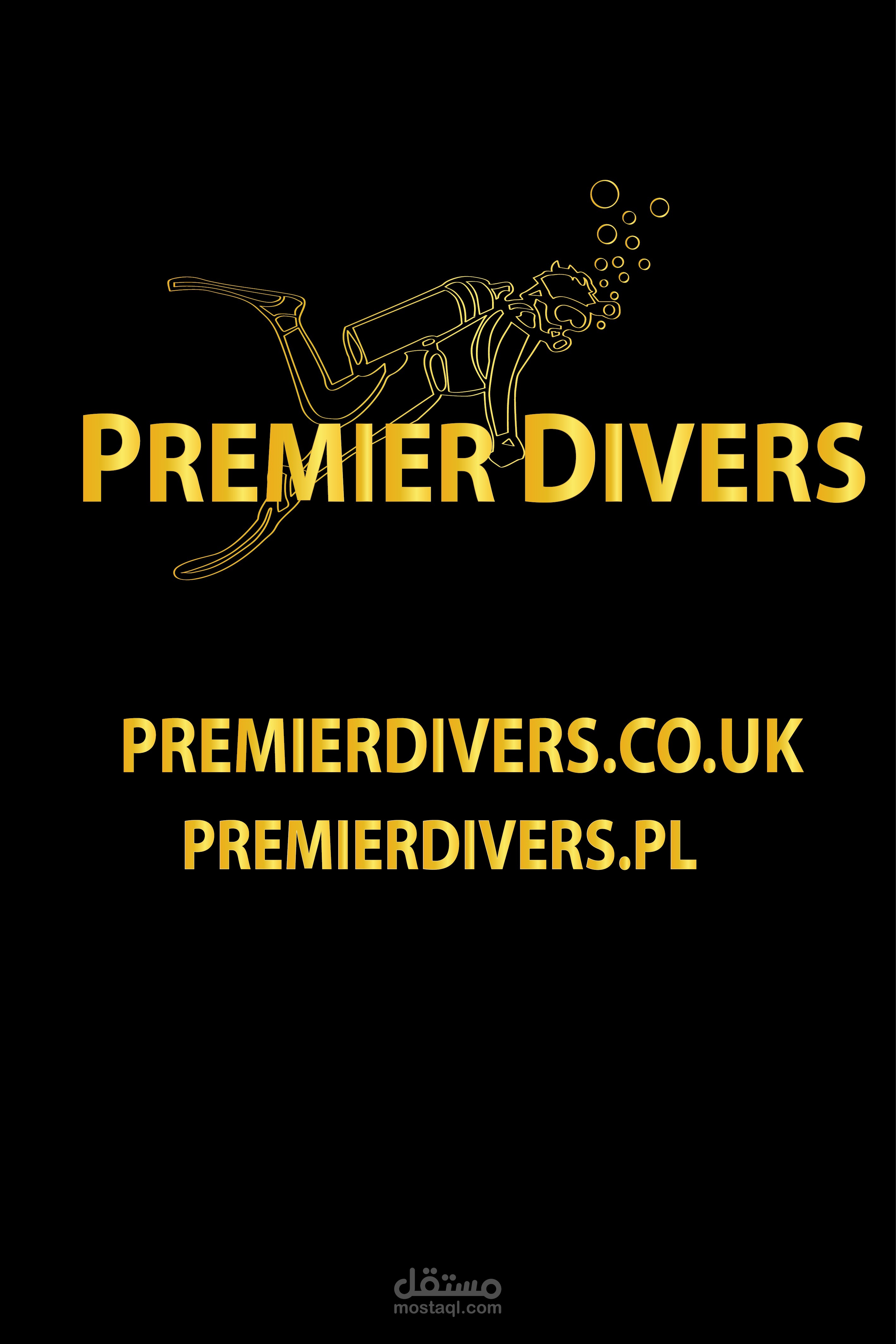 شعار لشركة تعليم الغطس