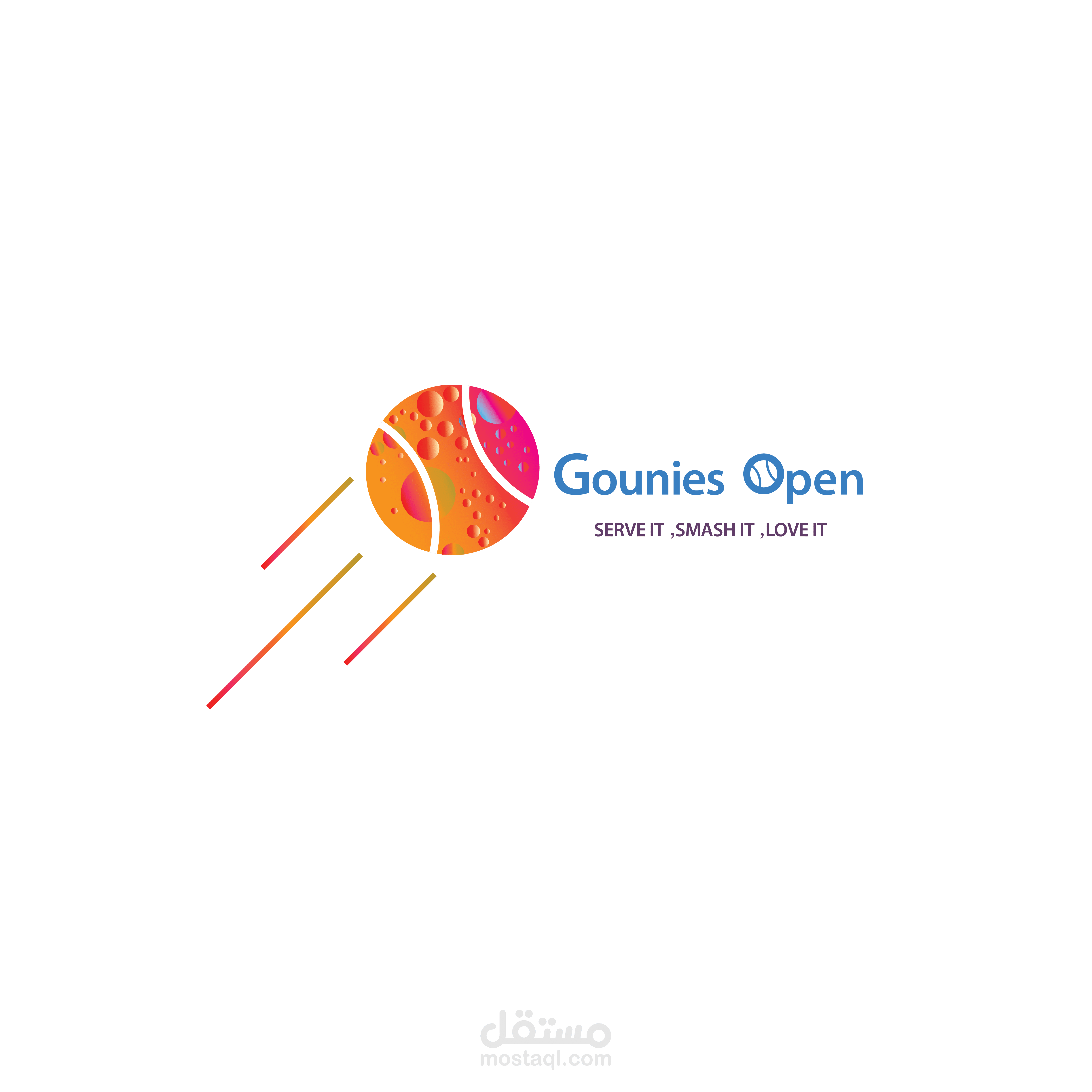 شعار لشركة تدريب رياضة التنس بالجونة