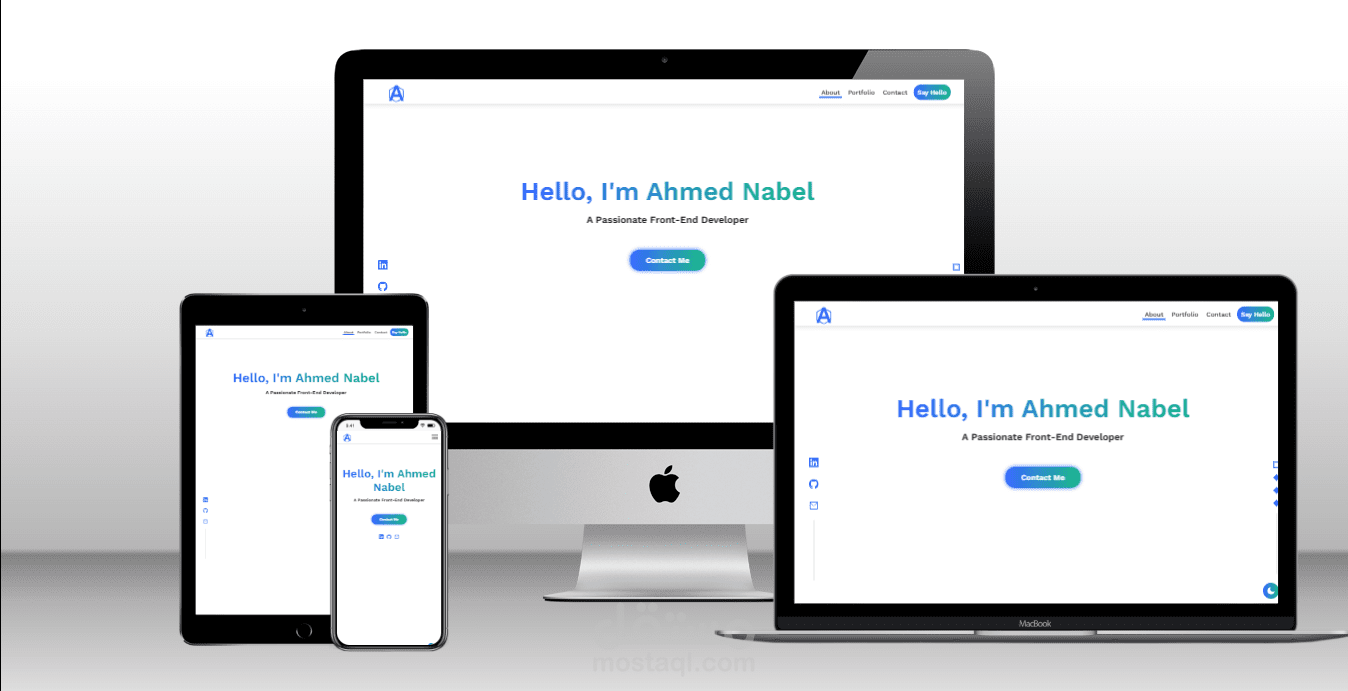 موقع شخصي متكامل يمثّل أولى خطواتي في بناء هوية رقمية احترافية Portfolio v1