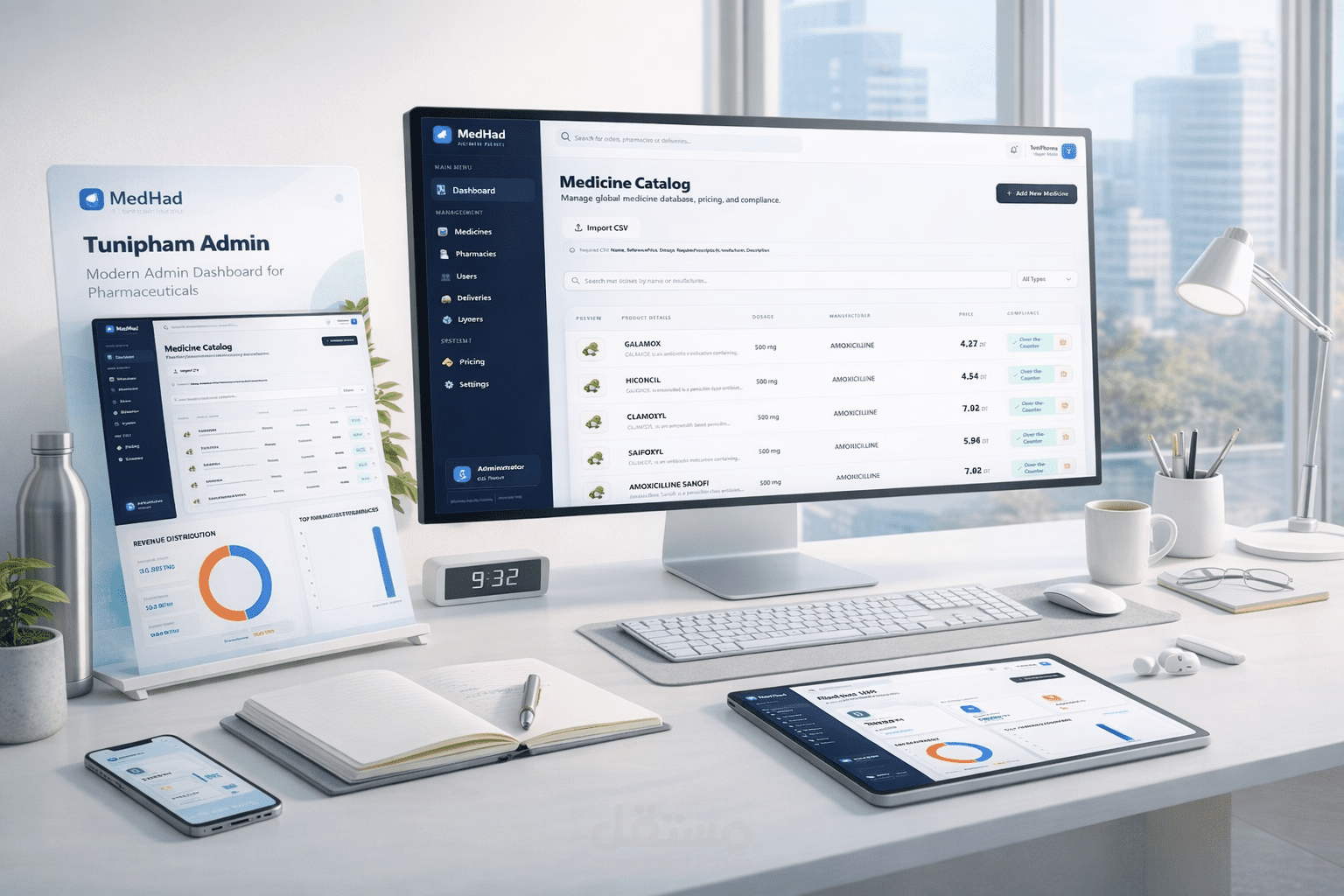 منصة الإدارة المركزية – MedHad Admin System