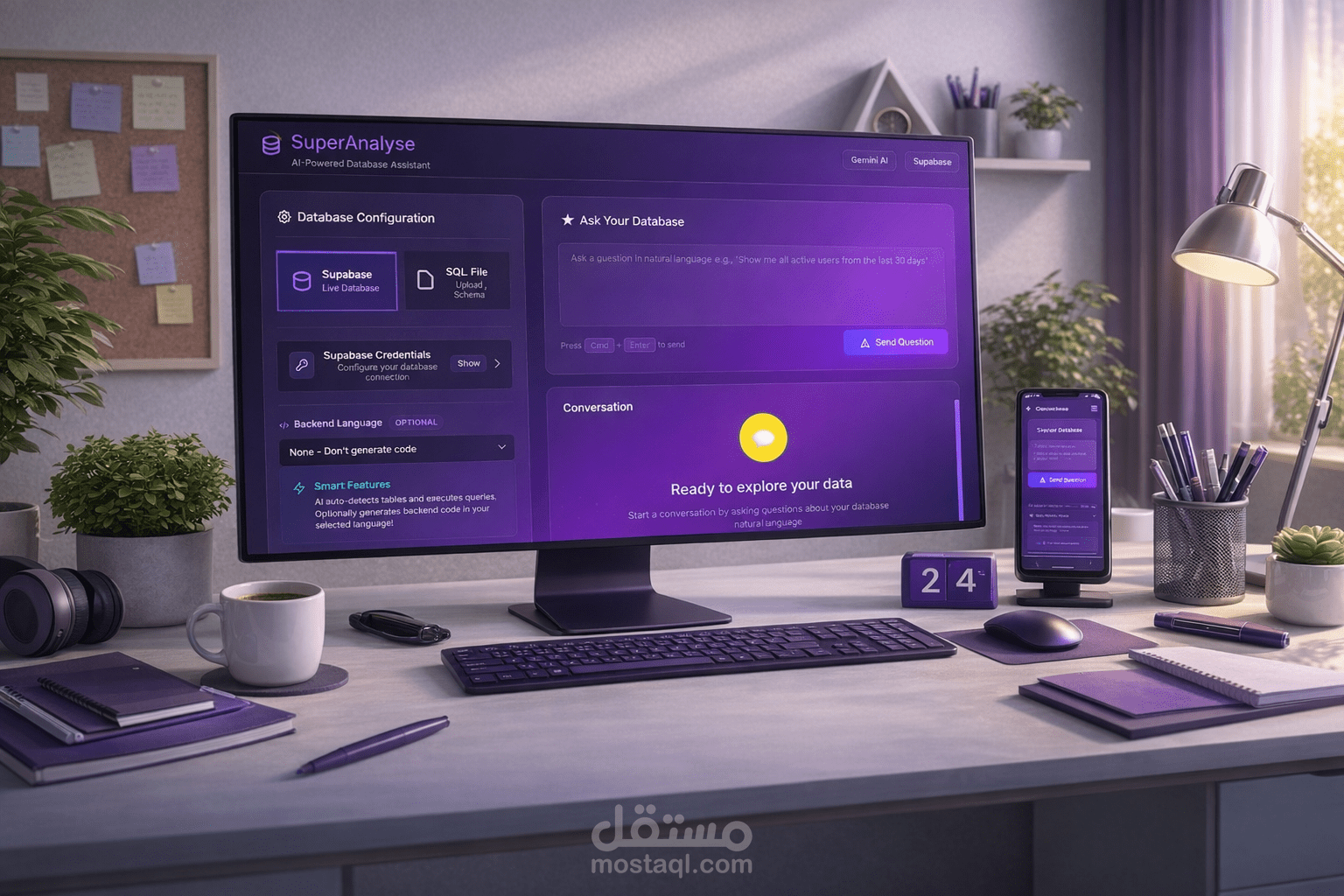 SuperAnalyse - شات ذكاء اصطناعي لتعلم ال SQL Engineer/ Backend Framework