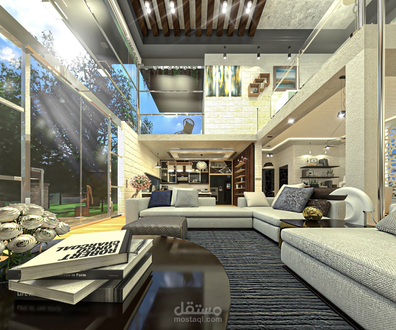 تصميم غرفة معيشة مودرن