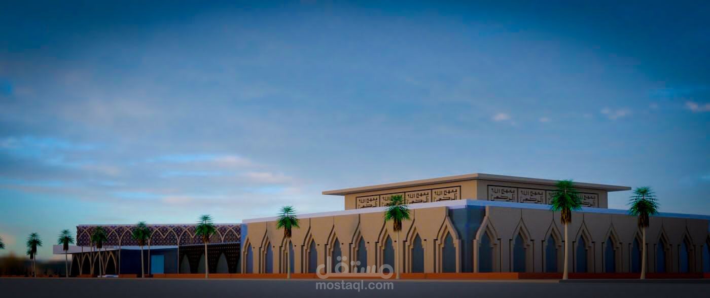 تصميم وتنسيق قطعة أرض وتصميم خارجى لمبنى سفاره