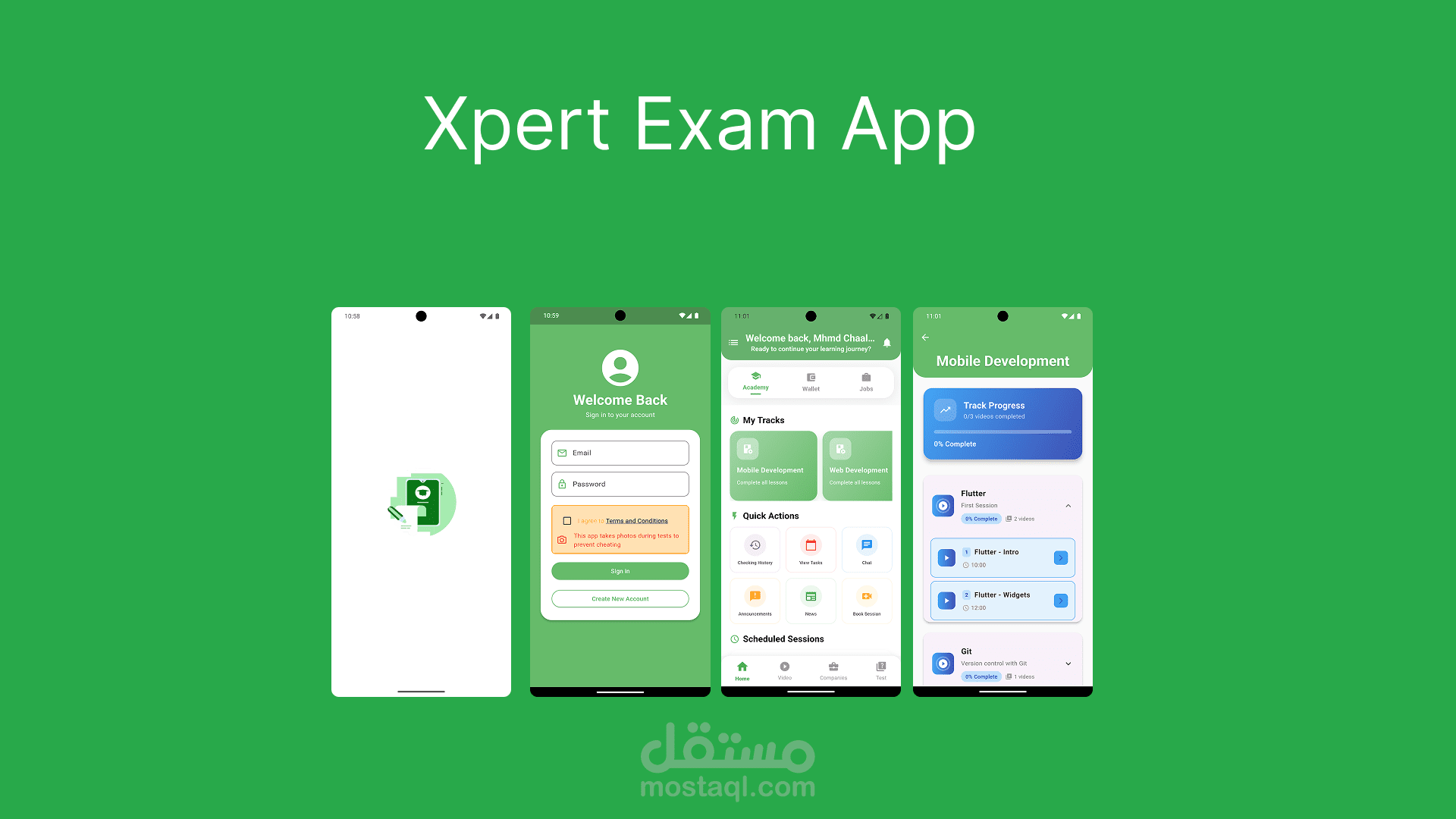 تطبيق XpertExams كورسات أونلاين لعرض الدروس والفيديوهات – Flutter App