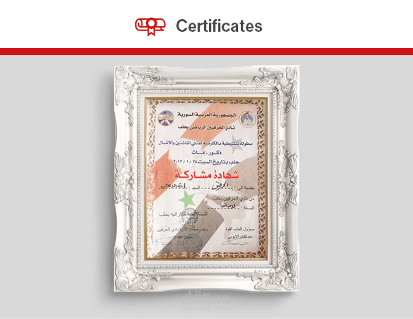Certificates - Sports