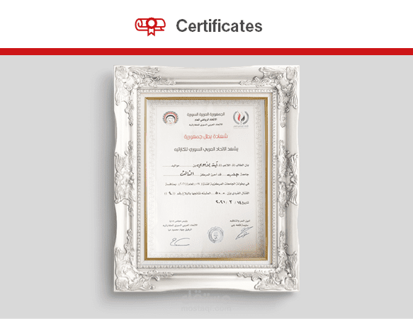 Certificates - Sports