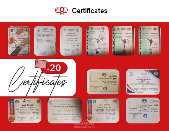 Certificates - MORE THAN +20
