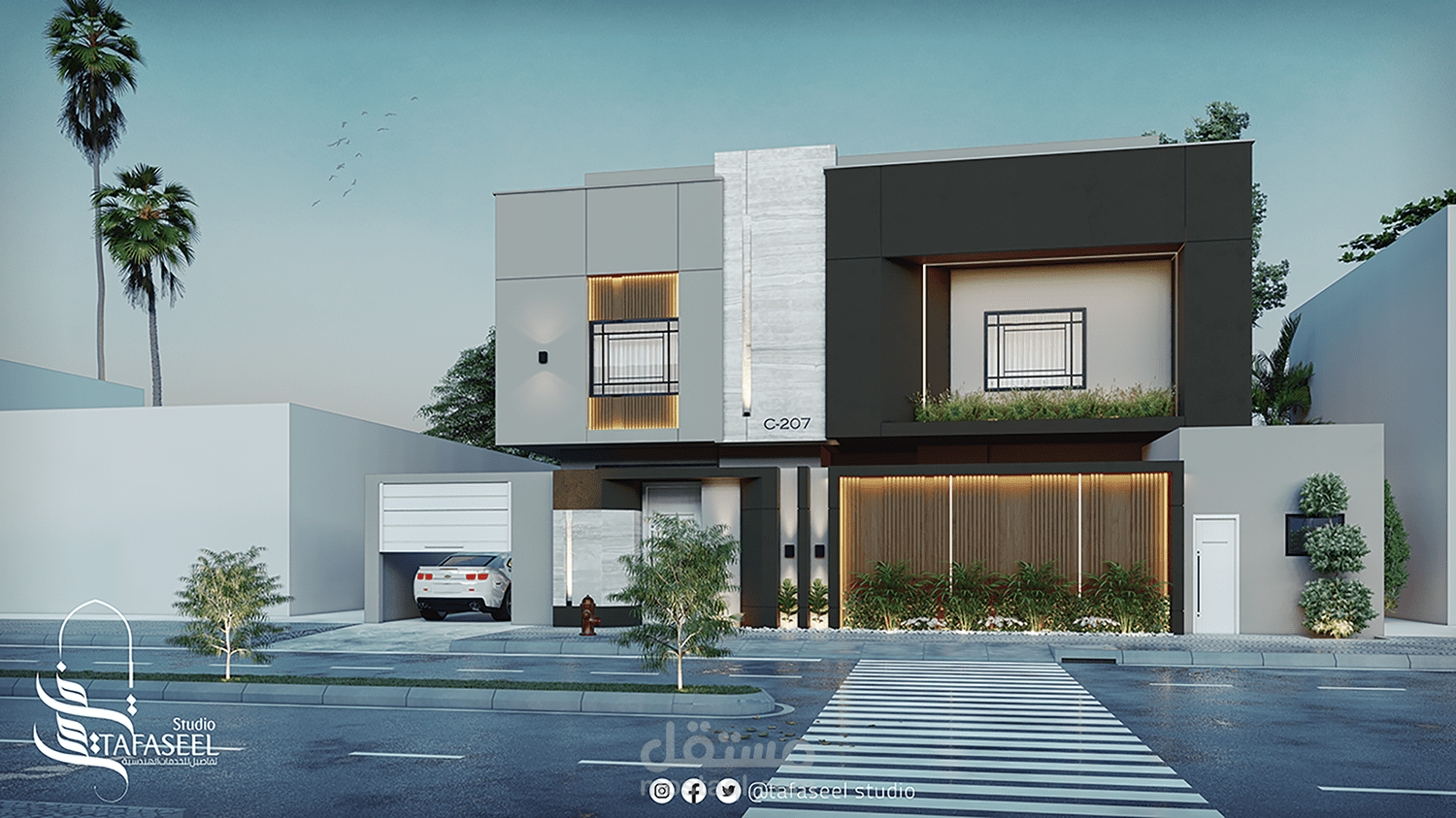 تصميم فيلا مودرن بالسعودية