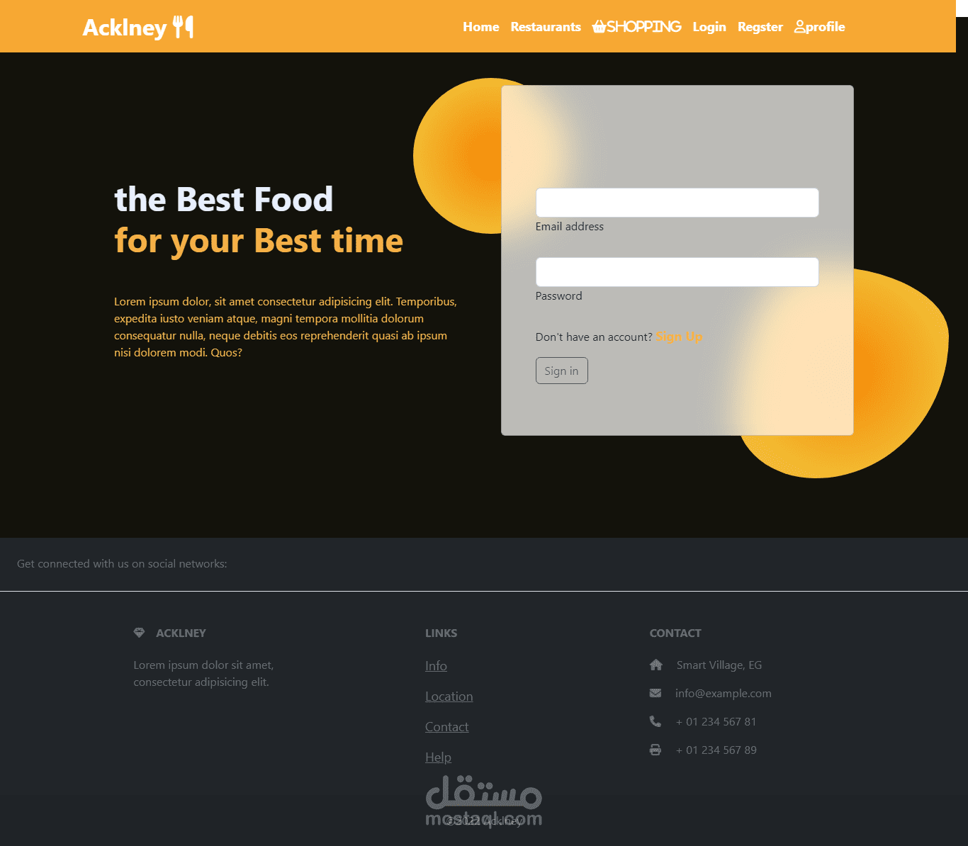 تصميم وبرمجه موقع لمطاعم بني سويف يمكن طلب الاوردر واتمام عمليه الدفع من خلاله
