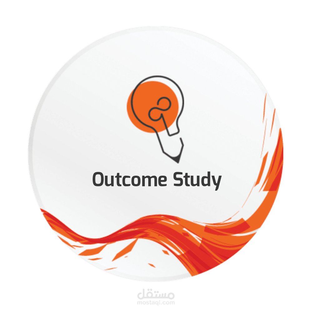 تصميم هويه بصريه و إعلان ل Outcome study
