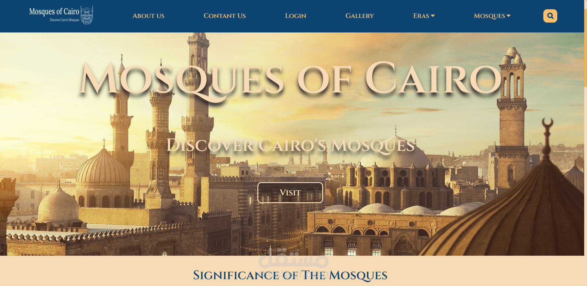 Mosques of Cairo Web Design