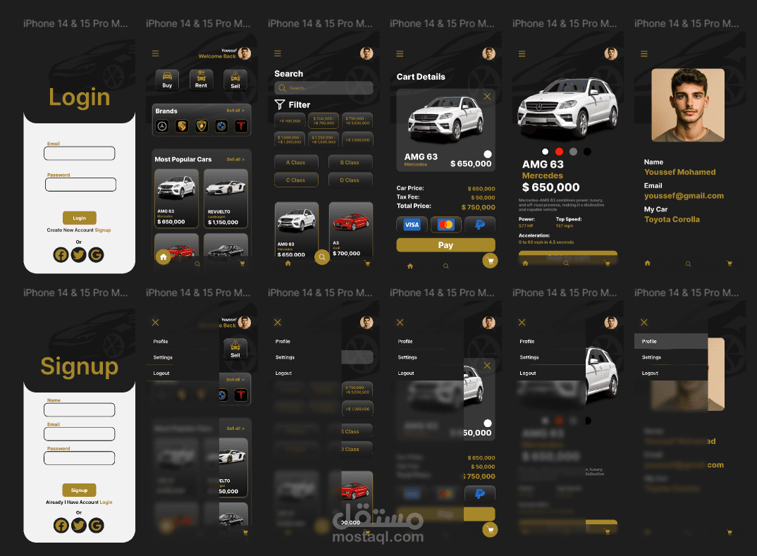 UI/UX Car Mobile Application