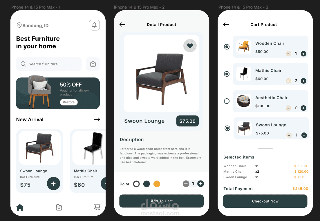 UI/UX e-commerce Mobile Application