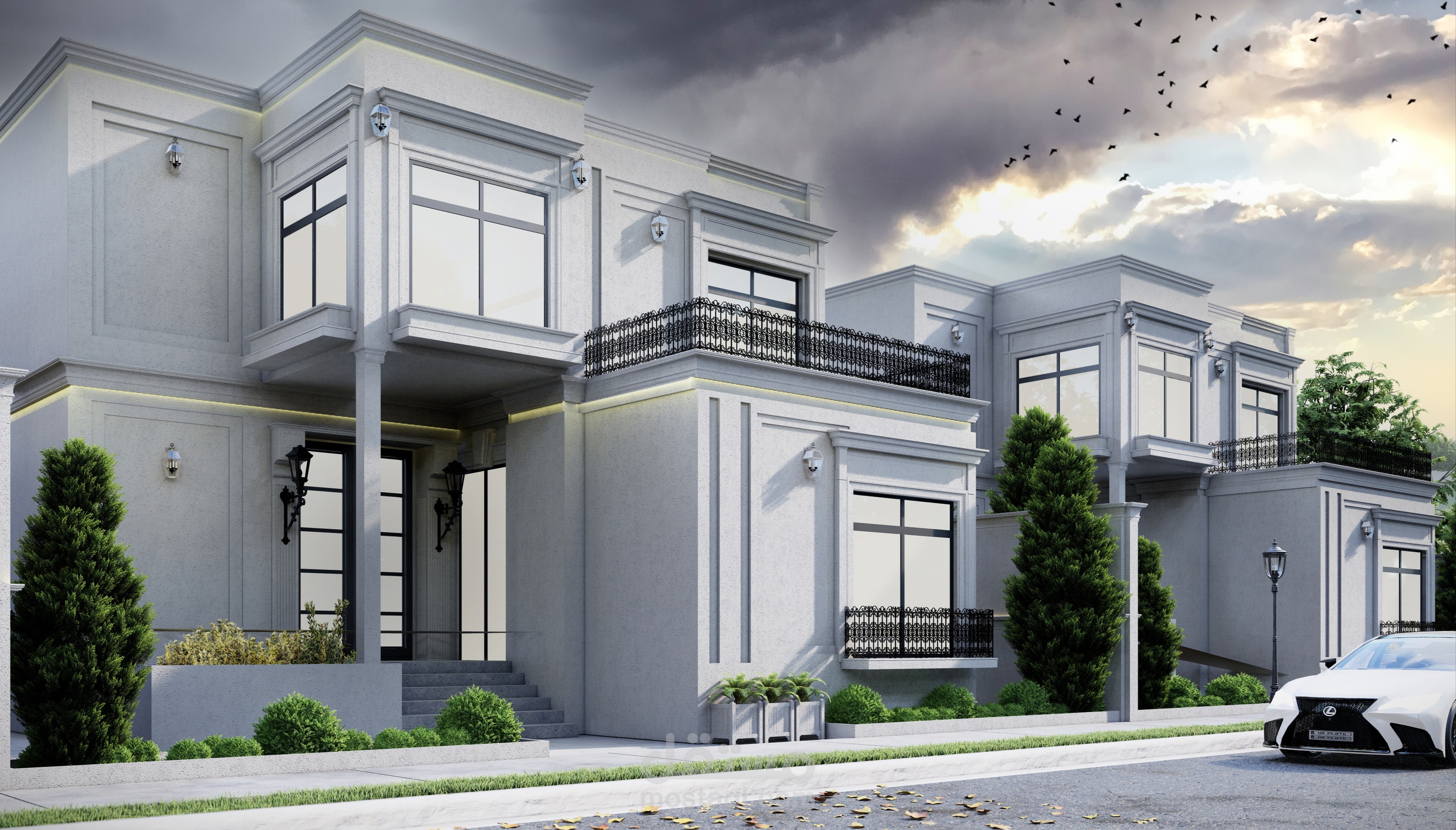 واجهة فيلا نيو كلاسيك