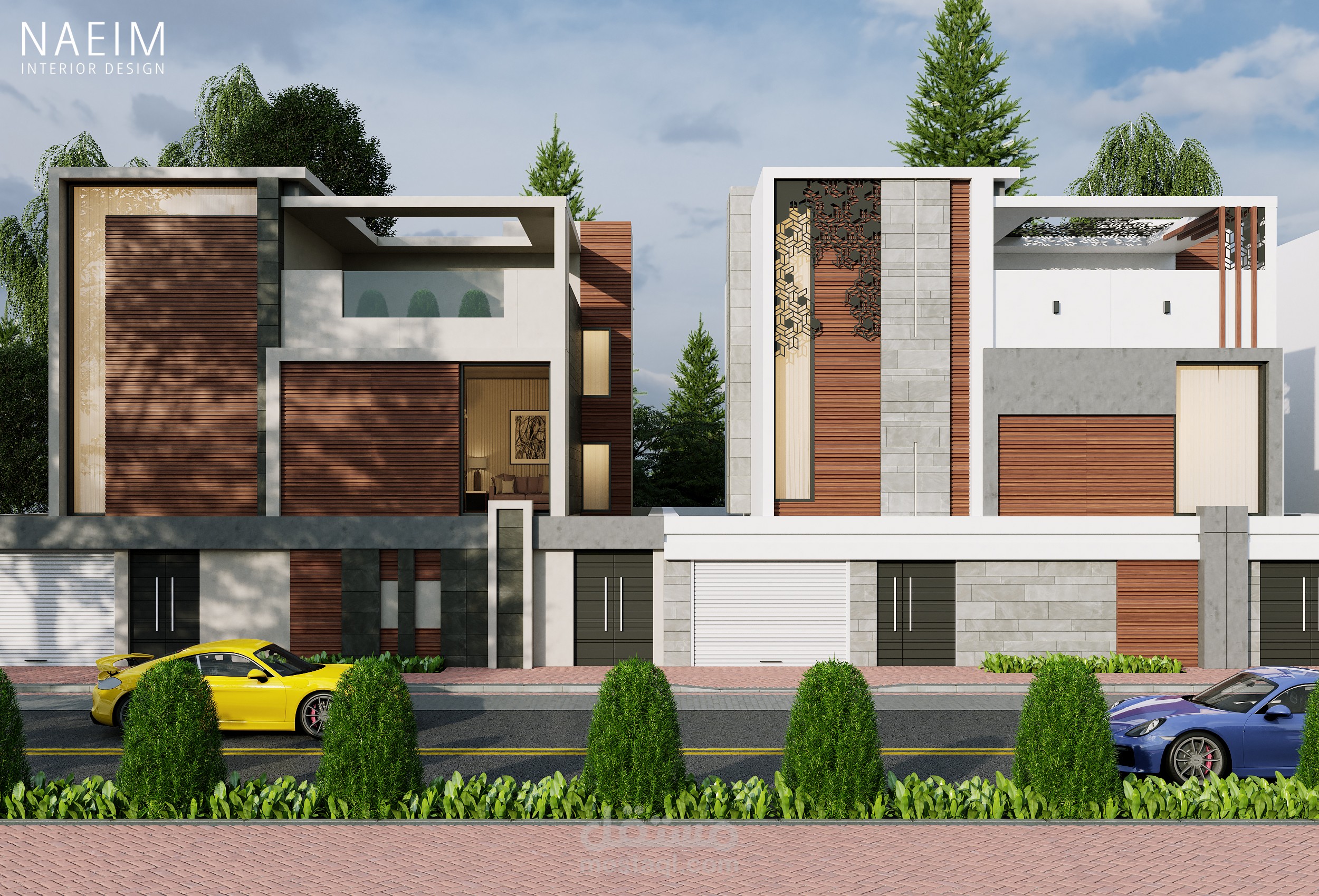 تصميم 3 دوبلكسات مدينة الدمام