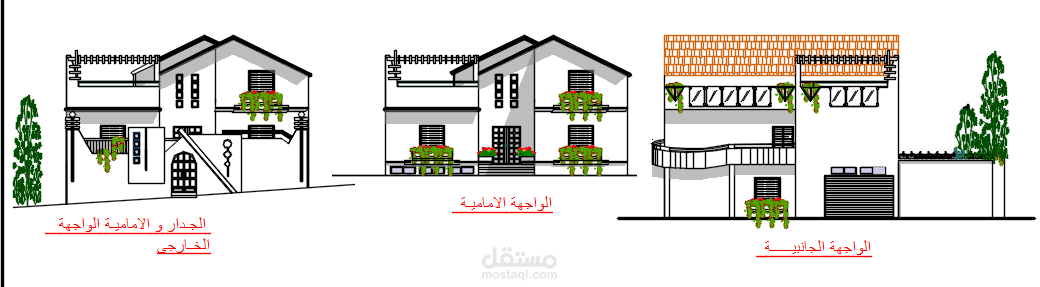 مخطط معماري للمنزل