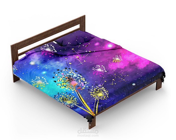 تصميم منفذ لملاية سرير (bed cover design)