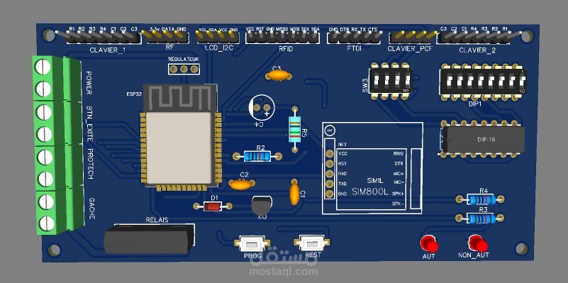 نظام التحكم في الوصول القائم على وحدة التحكم الدقيقة Esp32