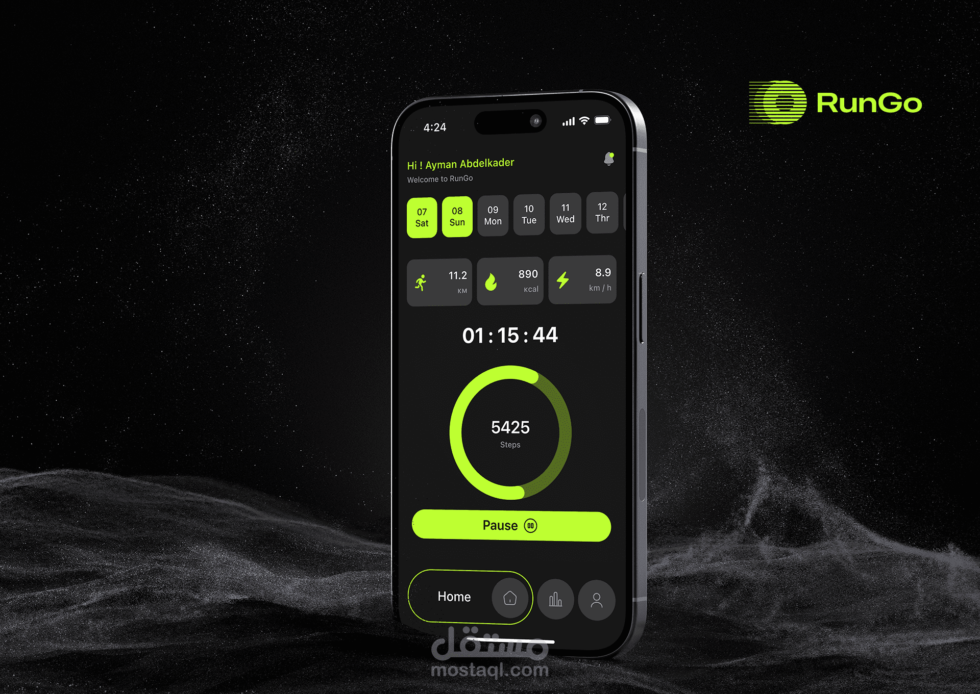 تصميم تطبيق خاصة باللياقة البدنية والجرى | Modern Running App