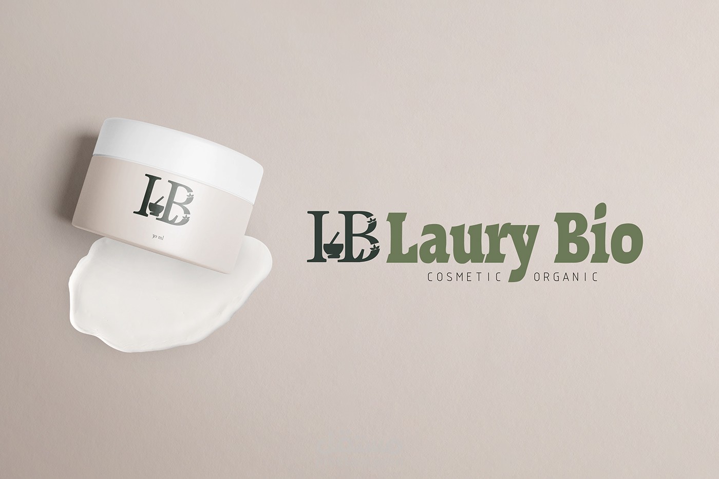 هوية بصرية لشعار منتجات تجميلية طبيعية