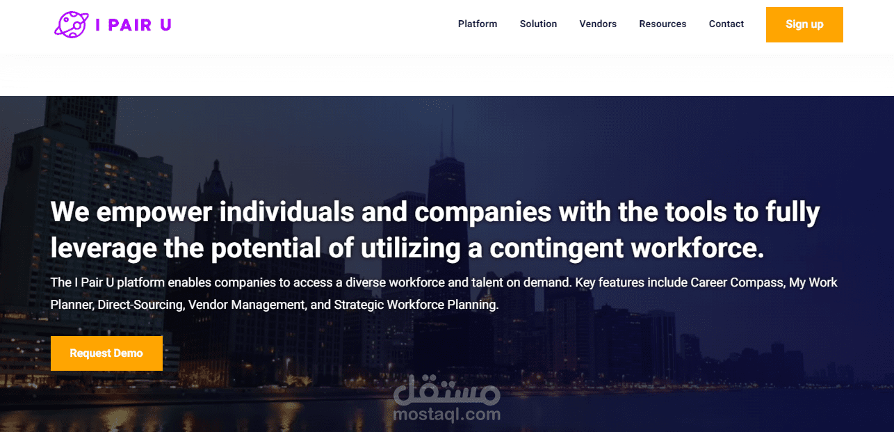 منصة للعمل الحر في اوروبا (موقع الكتروني)