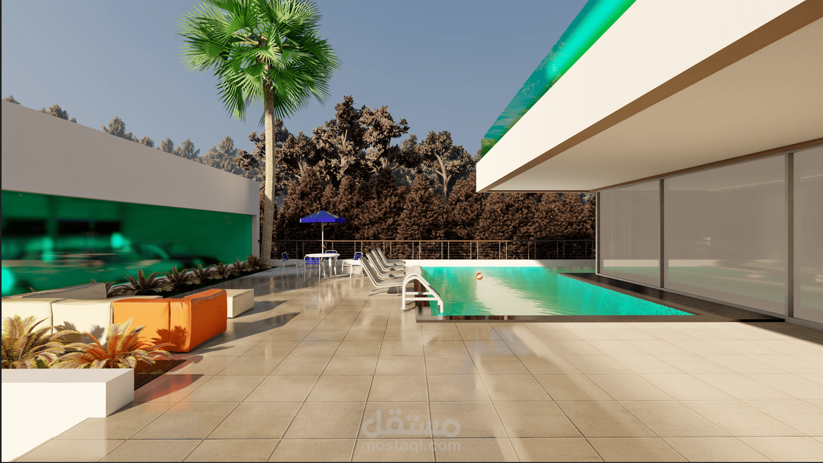 تصميم واجه ولاند اسكيب ل فيلا