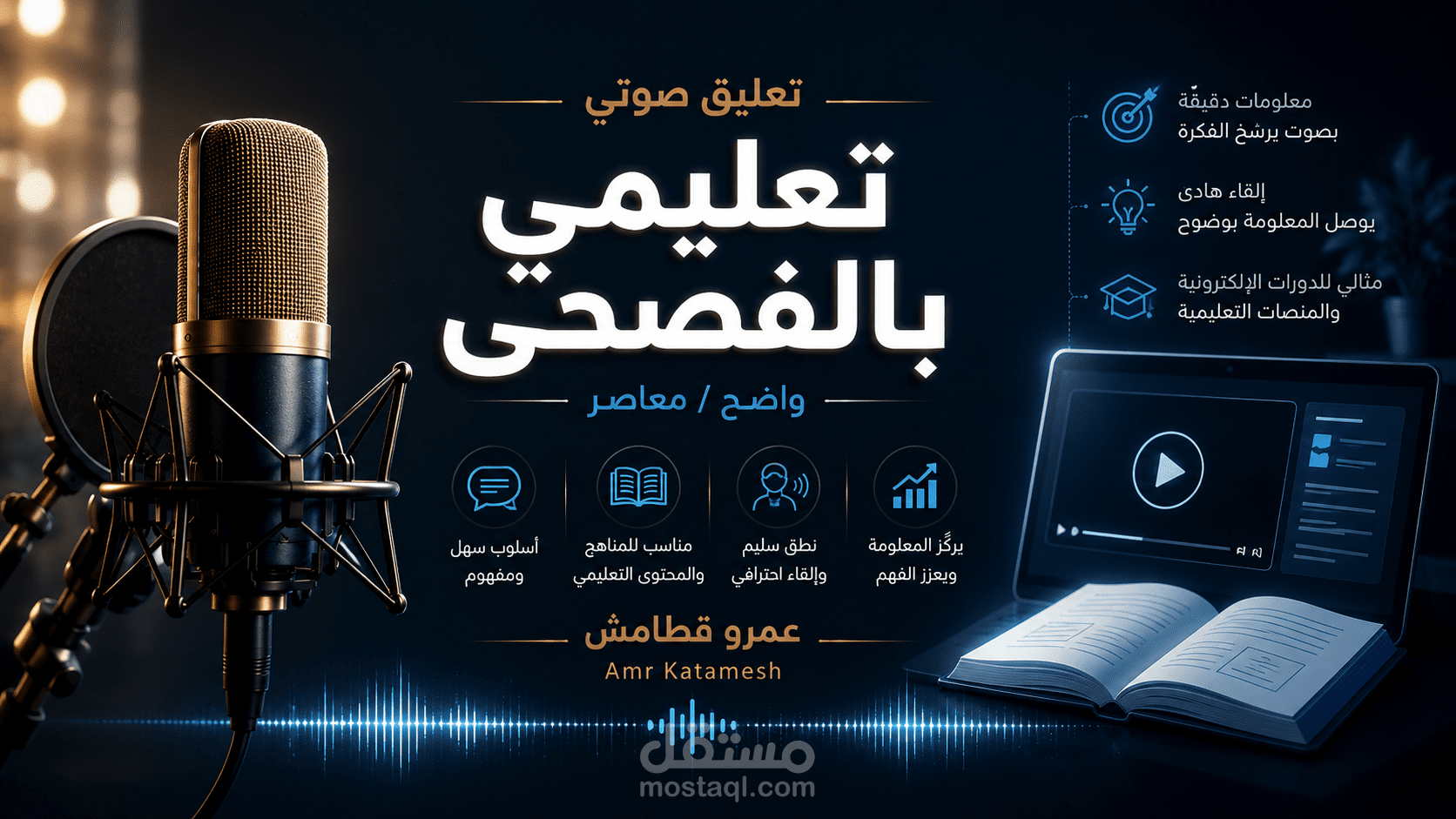 تعليق صوتي تعليمي بالفصحى