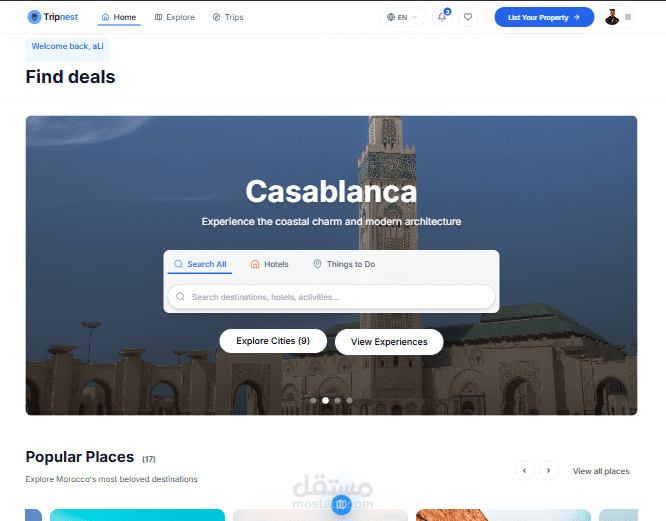 ️ Tripnest – رحلتك تبدأ من هنا