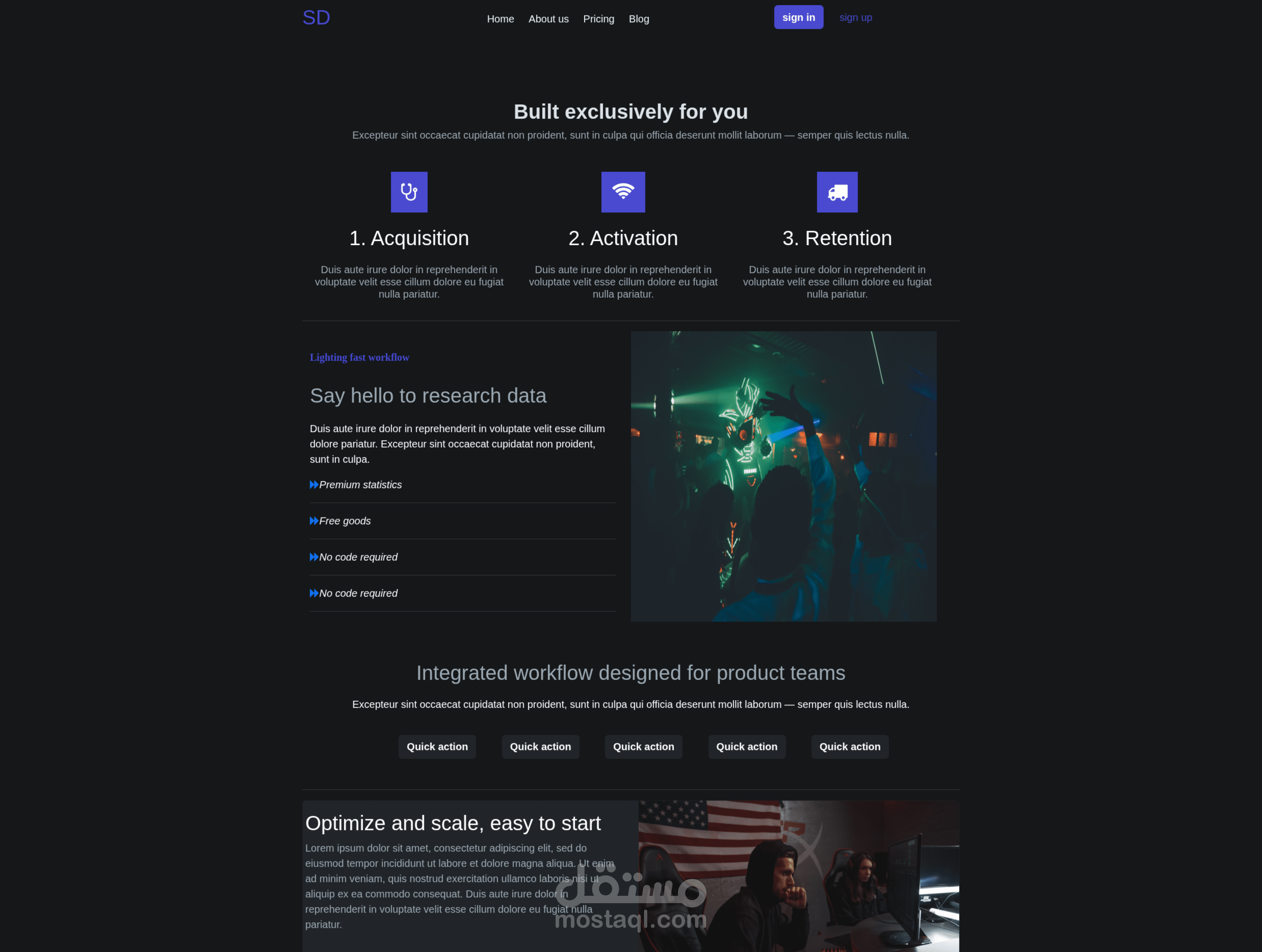 تصميم وتطوير صفحة هبوط متكاملة بتقنيات حديثة
