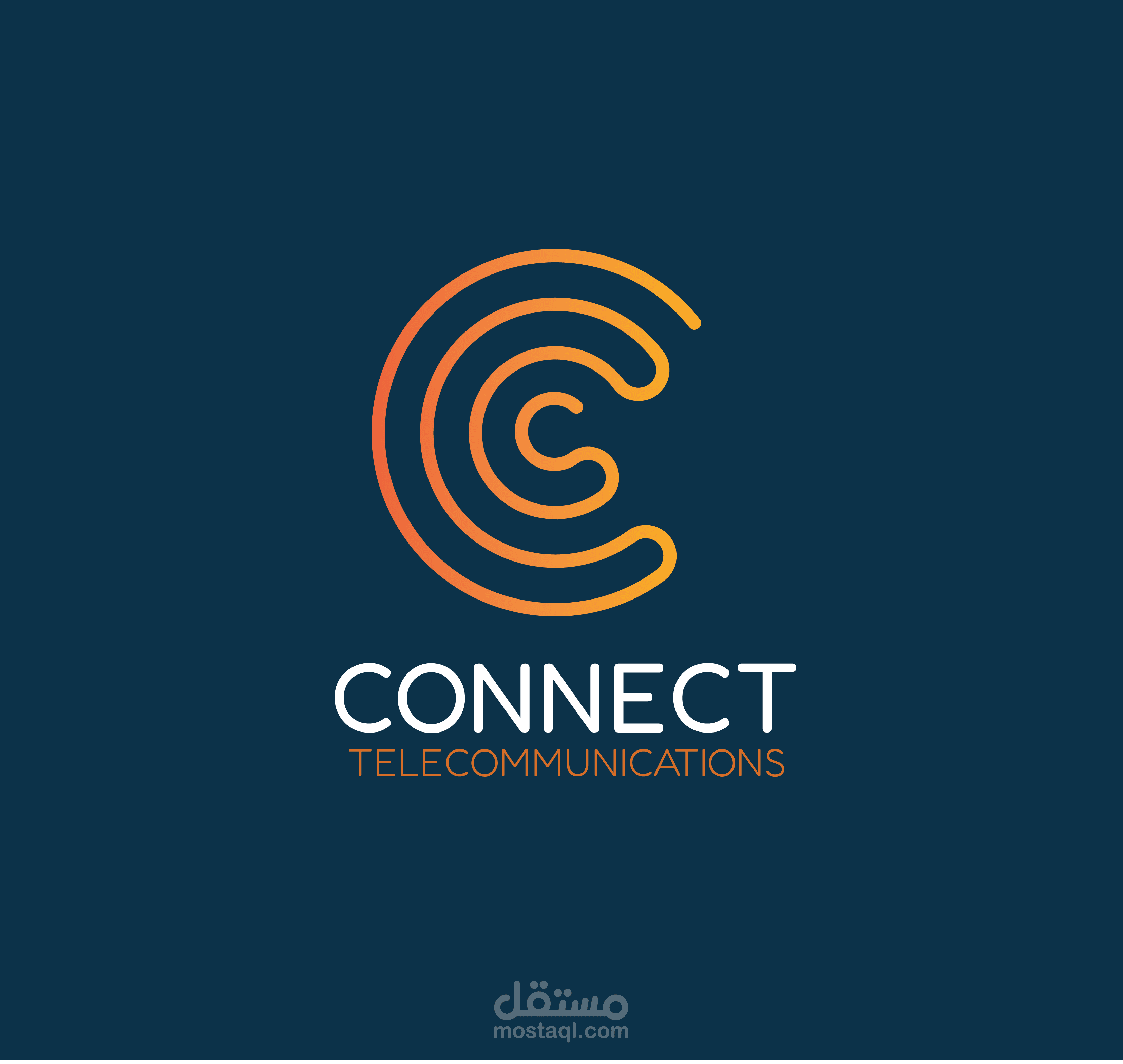 تصميم شعاروهوية بصرية  -Connect  Telecommunications