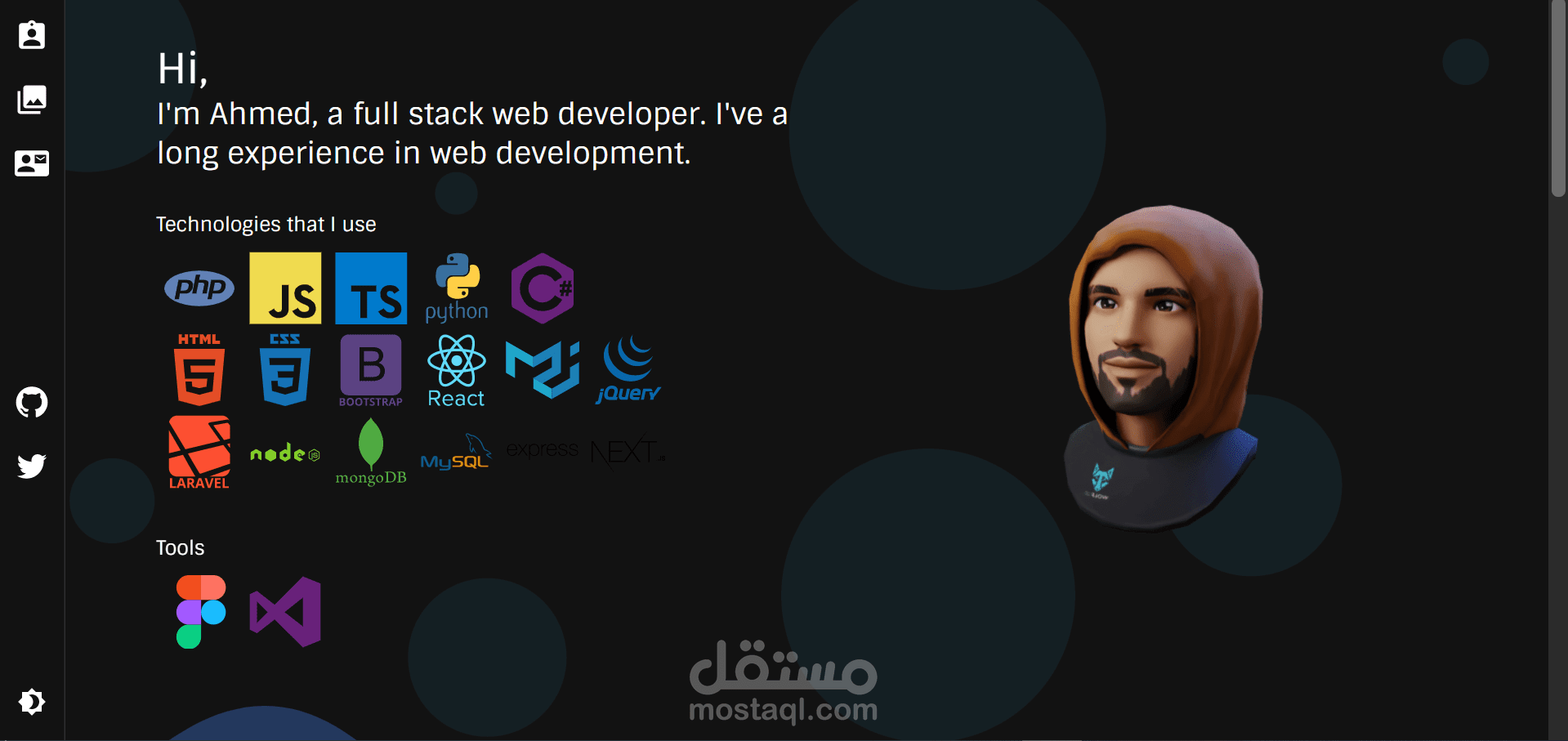 موقع شخصي للأعمال.