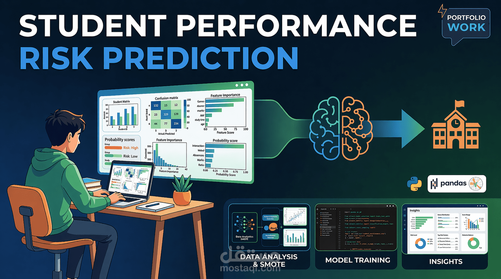 نظام ذكي للتنبؤ بالأداء الأكاديمي للطلاب باستخدام تعلم الآلة (Machine Learning)