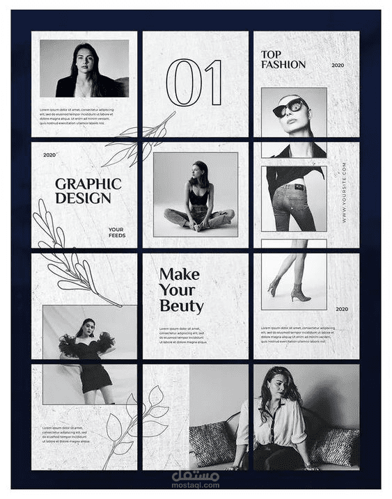 تصميمات ثيم , هوية بصرية , (تصميم سوشيال ميديا ) لحساب انستجرام