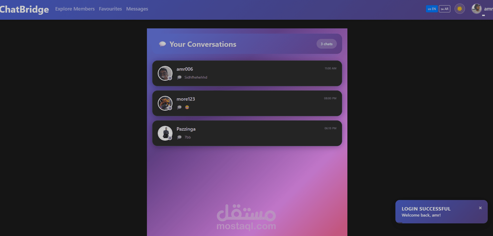 ChatBridge – منصة دردشة اجتماعية فورية عالية الأداء مبنية على ASP.NET Core وAngular