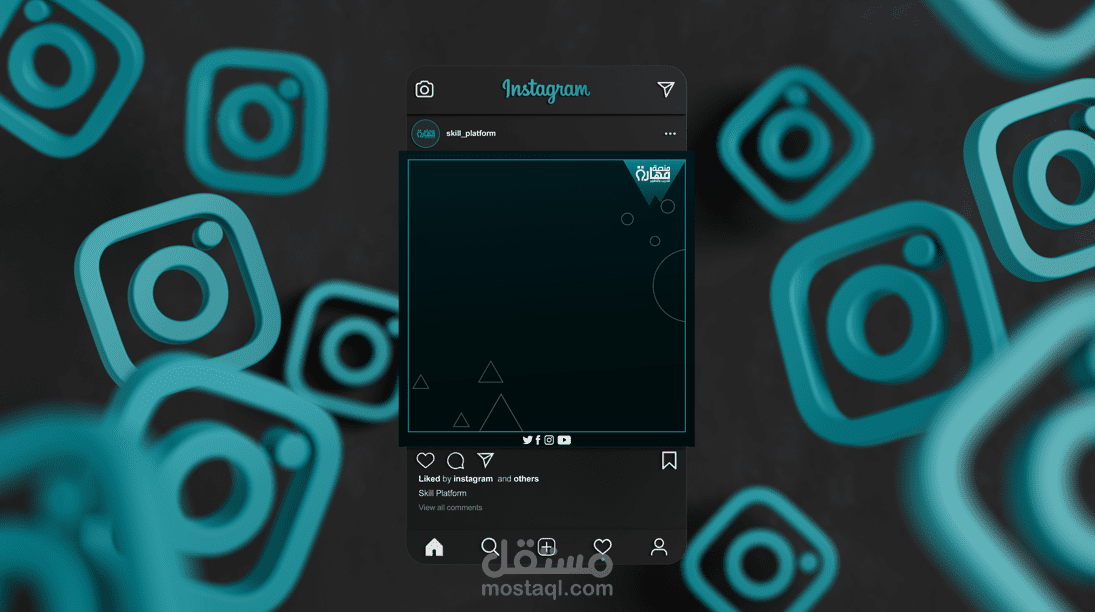 تصميم نموذج منشور انستقرام