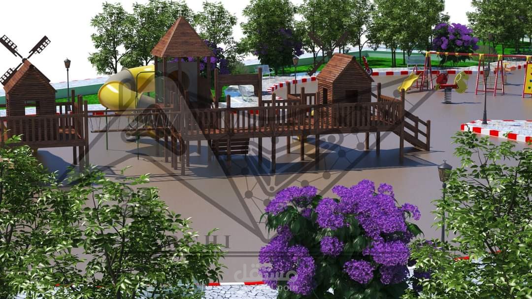 تصميم حديقة وفضاء لعب للأطفال