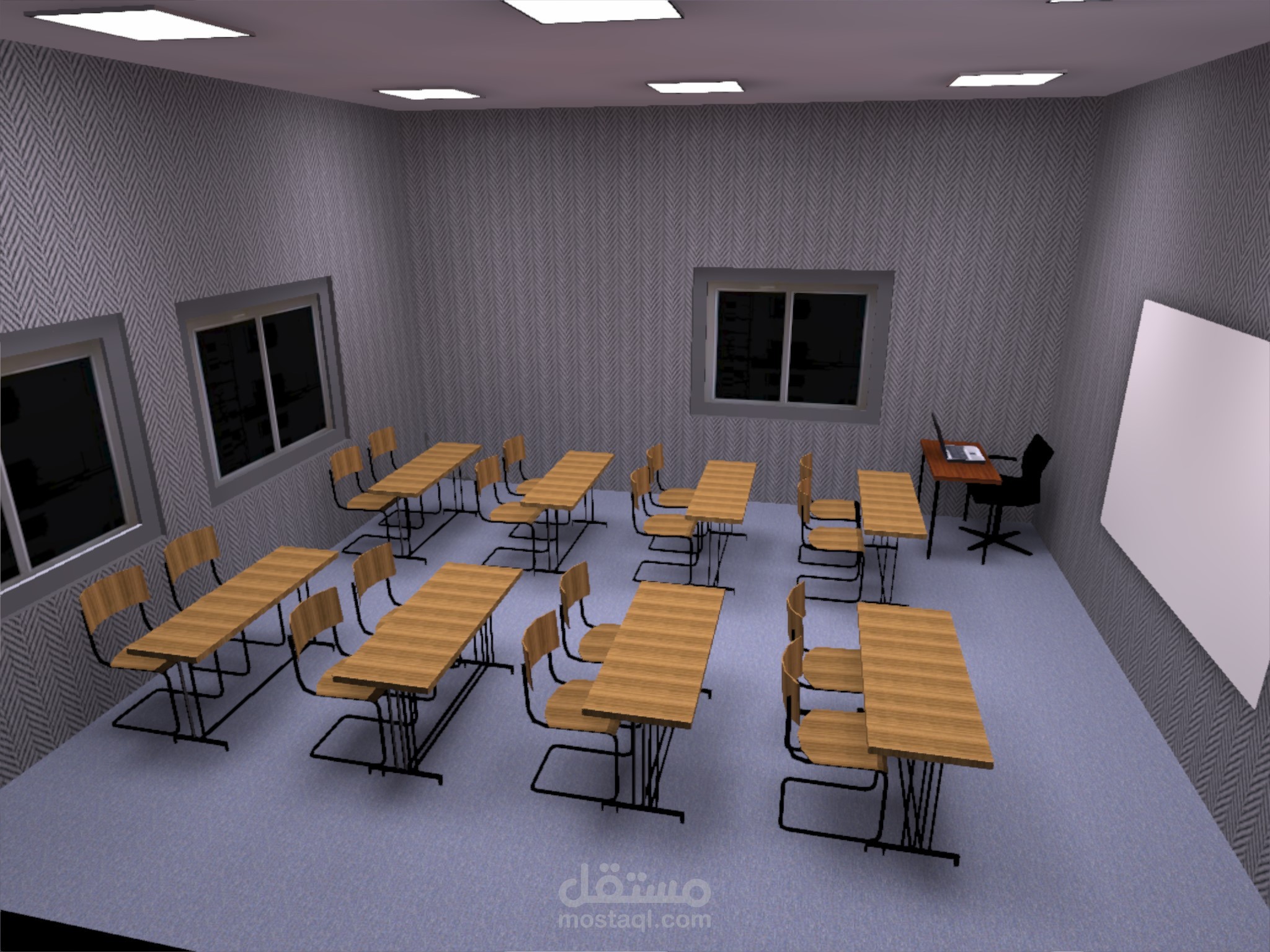 تصميم الانارة لمدرسة