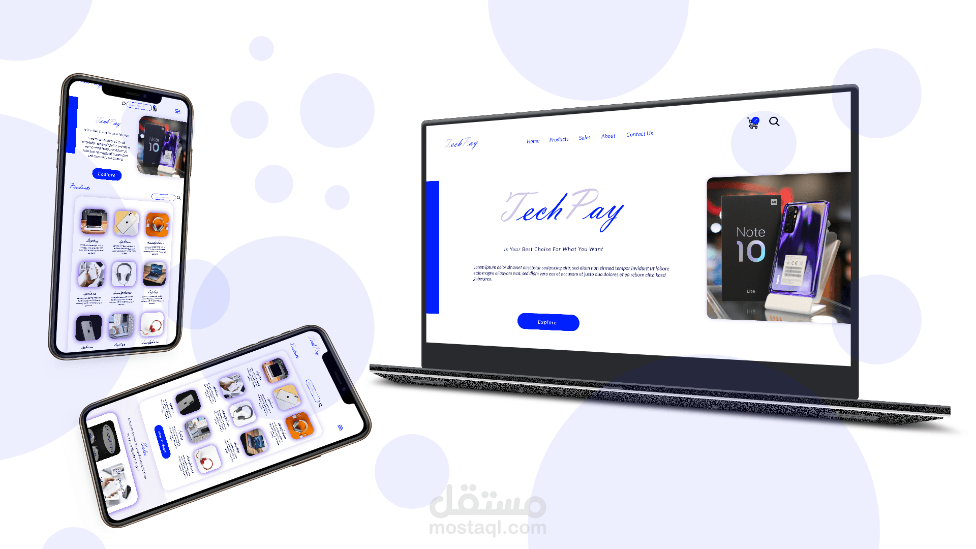 Electronic E-commerce(mobile -laptop-headphones)