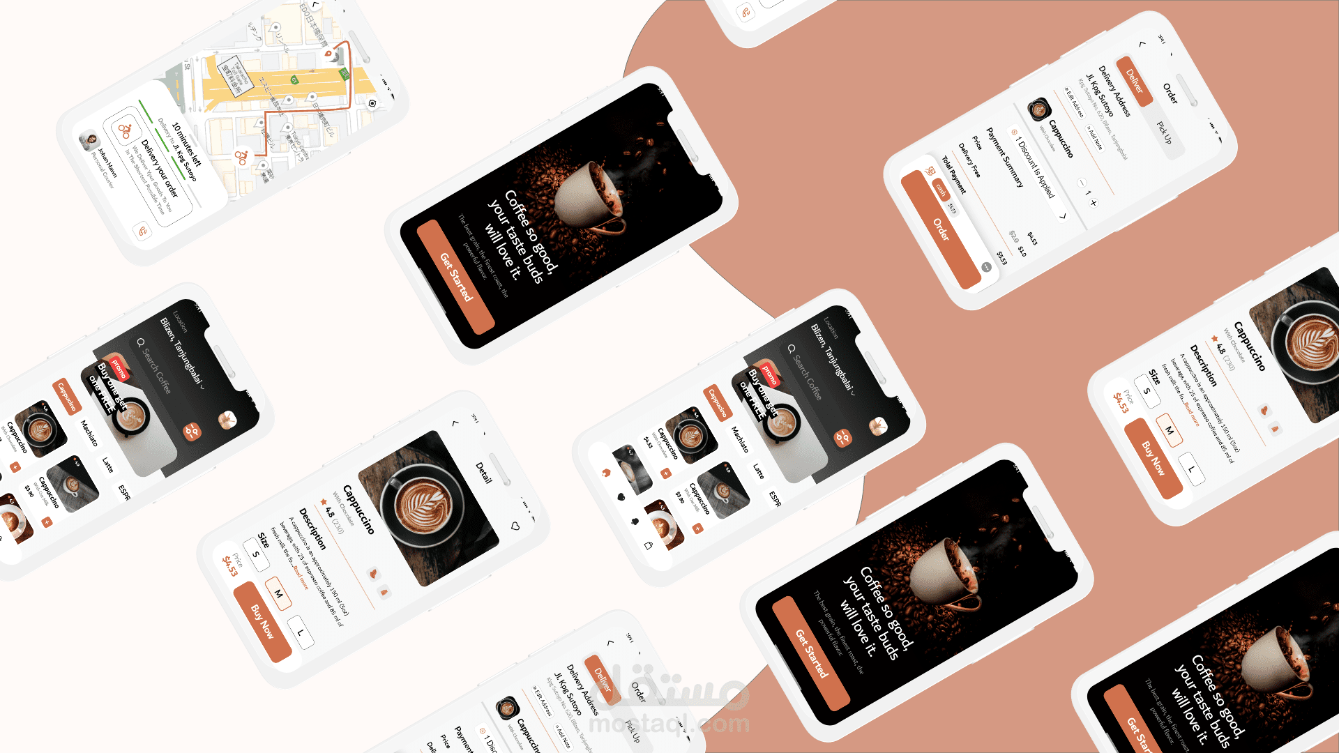 تطبيق ios لمتجر بيع القهوة